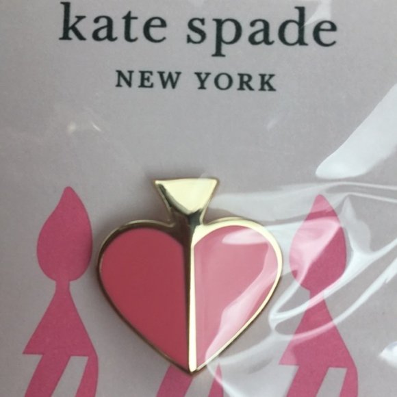 NWT Kate Spade Pink Spade Pin - Picture 1 of 3